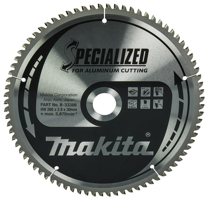 Makita Specialized Saegeblatt, 260 x 30 mm, 80Z, B-33386