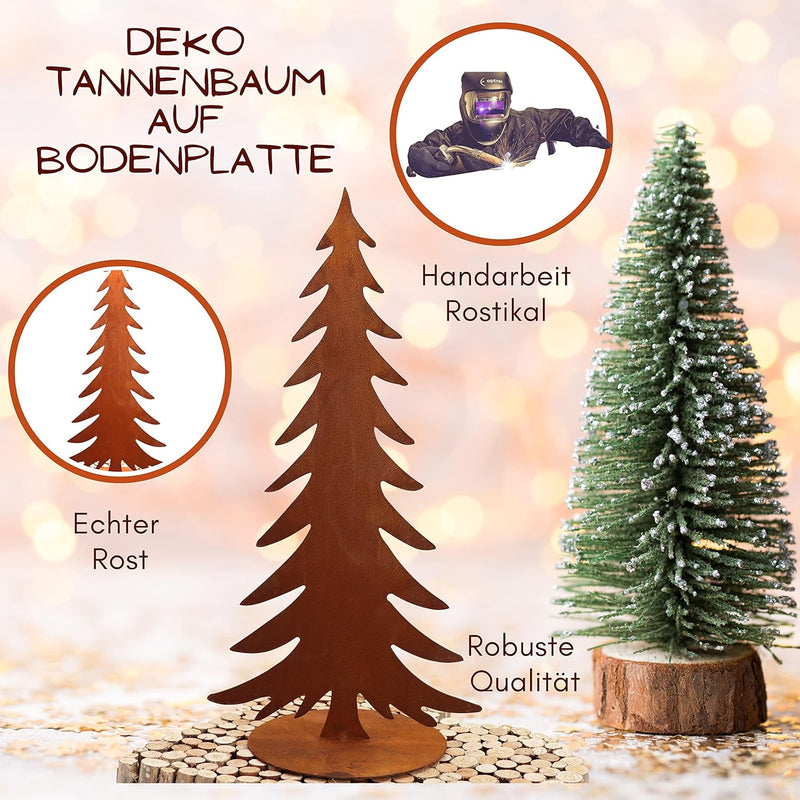 Rostikal Weihnachten Deko Tannenbaum 50 cm Weihnachtsdeko aussen Gartendeko Rost Höhe: 50 cm, Höhe: