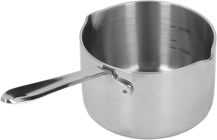 Fictory Edelstahl-Schmelztopf, Doppelausgiesser, perfekt für heisse Milch, Schokolade, Zucker, Käse,