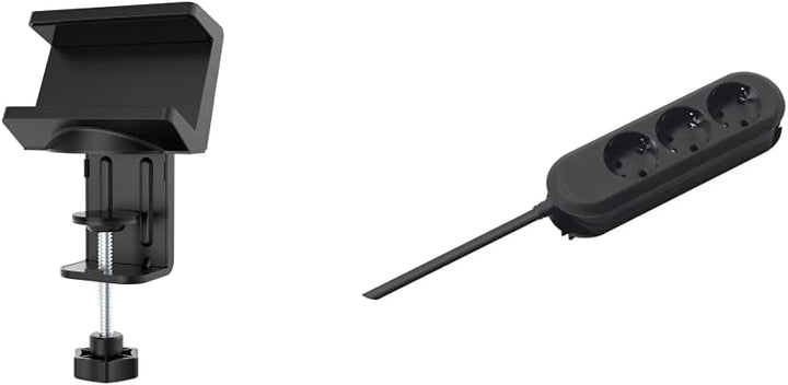 InLine® 23191B Tischklemme für Steckdosenleiste, schwarz & Bachmann Smart Steckdosenleiste Anschluss
