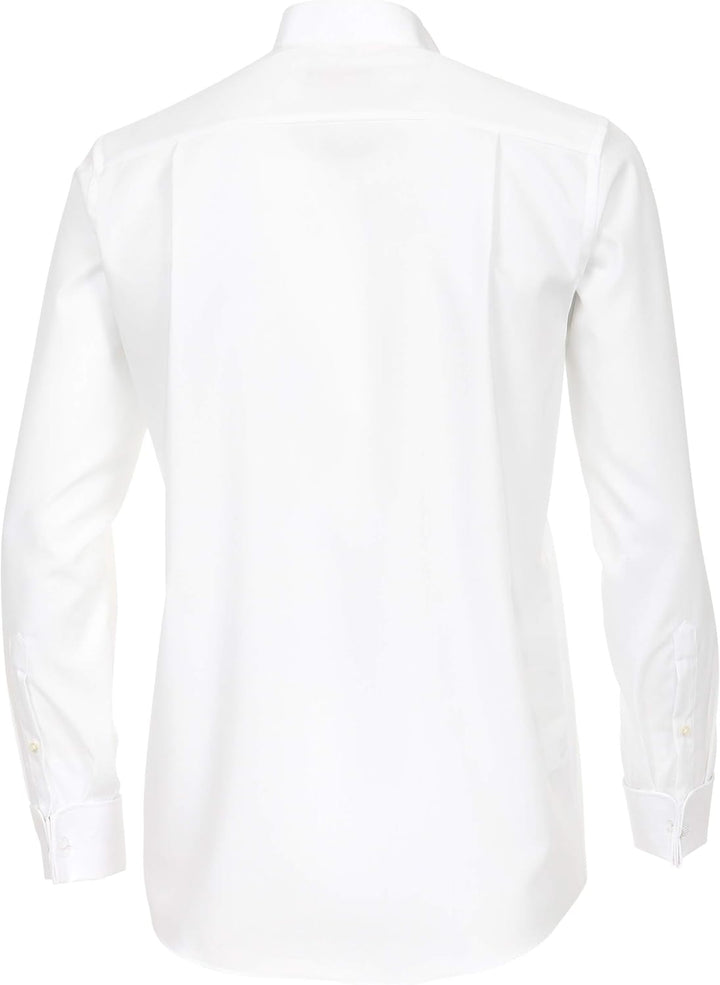 CASAMODA Herren Popeline Hemd unifarben 005350 Comfort Fit 40 40 Weiss, 40 40 Weiss