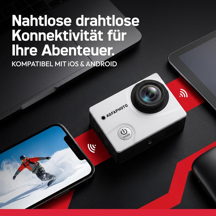 AGFAPHOTO Realimove AC5000 Caméra d'action Numérique étanche 30m