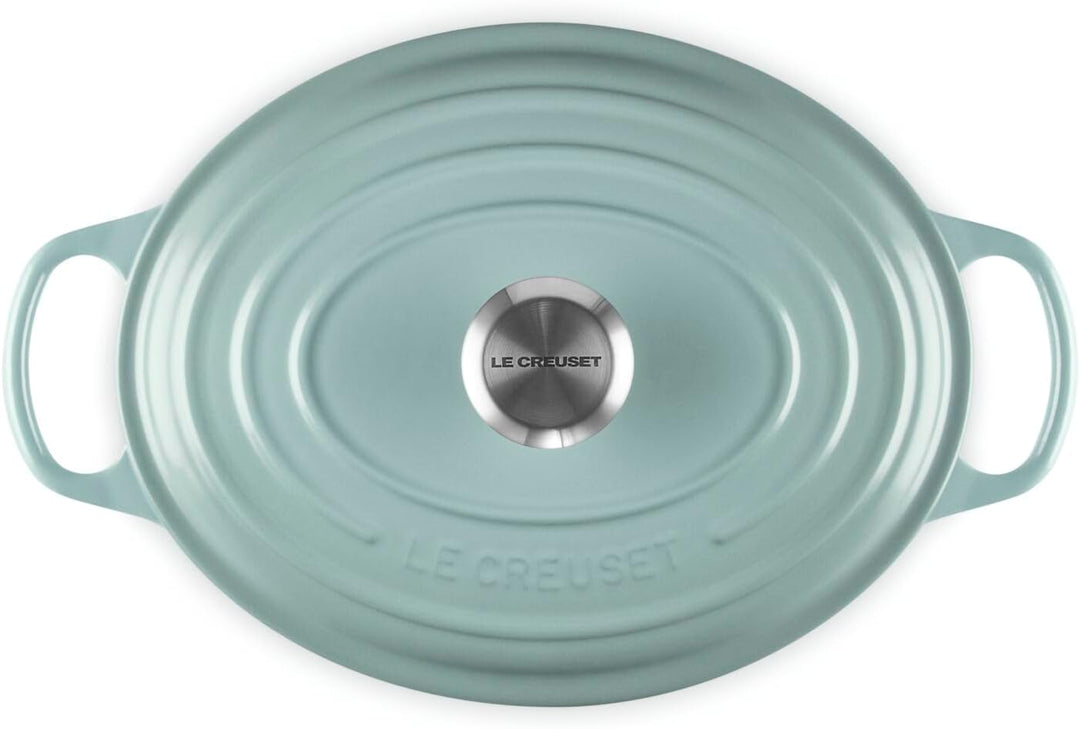 Le Creuset Signature Ovaler Bräter aus Gusseisen, 29 cm, 4,7 Liter, Sea Salt