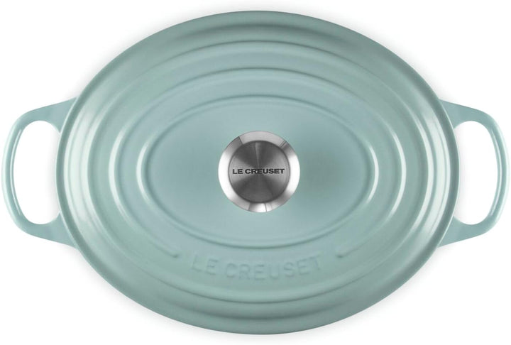 Le Creuset Signature Ovaler Bräter aus Gusseisen, 29 cm, 4,7 Liter, Sea Salt