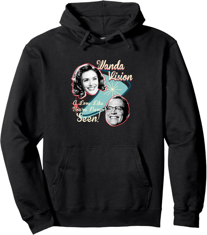 Marvel WandaVision Wanda & Vision Retro Love Pullover Hoodie