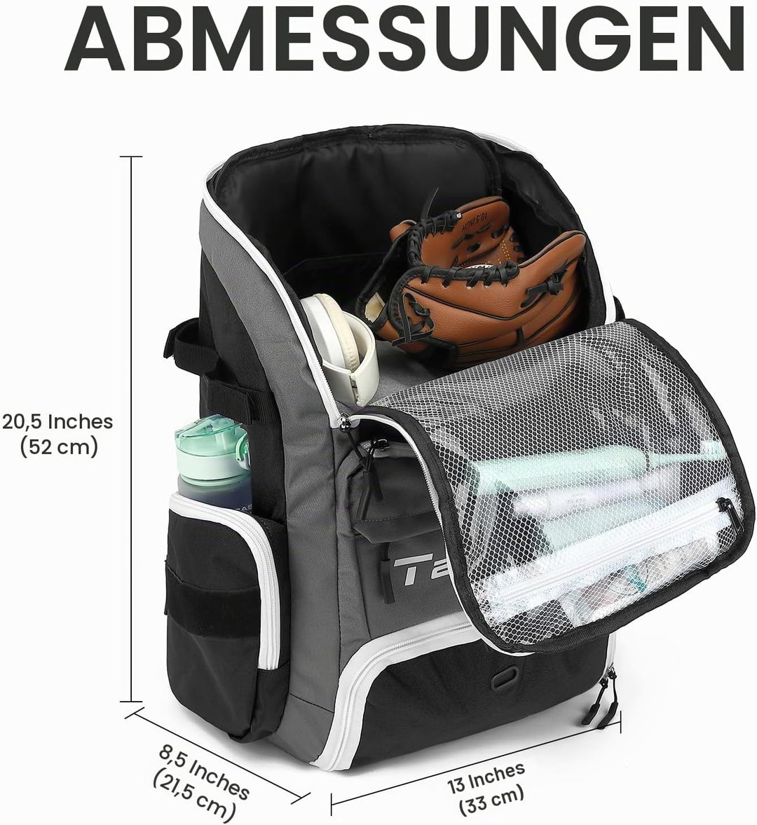 Sportrucksack Herren Damen mit Schuhfach Nassfach Wasserdicht Gym Schwimmrucksack Tagesrucksack mit
