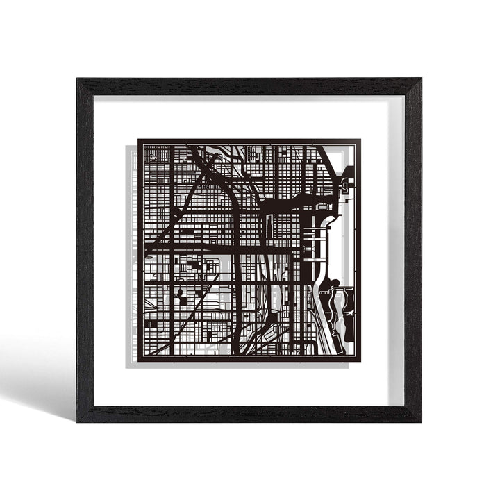 O3 DESIGN STUDIO - Marco de Papel para mapas, 22,8 x 22,8 cm, en Caja de Regalo, Fondo, autocambiant