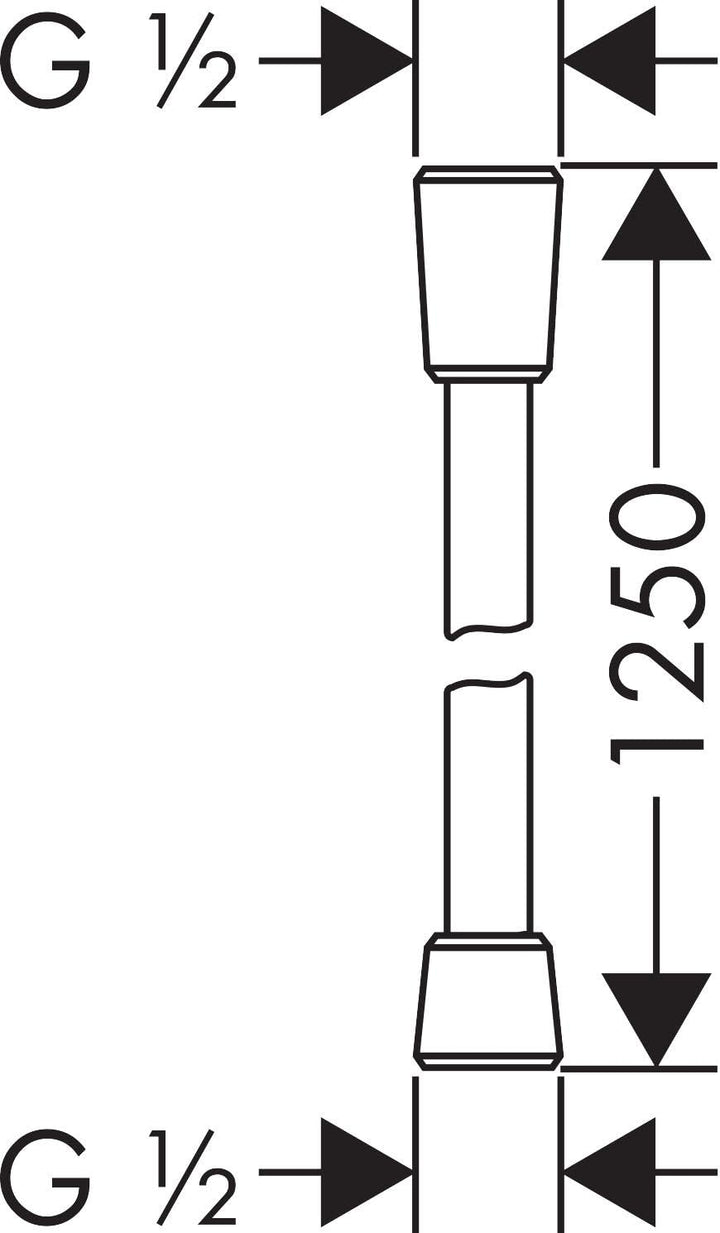 hansgrohe Isiflex - universal Duschschlauch 1,25m, mit Verdrehschutz, flexibler Brauseschlauch mit K