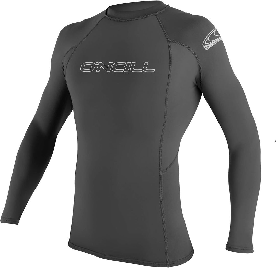 O'Neill Wetsuits Men's Basic Skins L/S Rash Guard Vest XS Graphite, XS Graphite