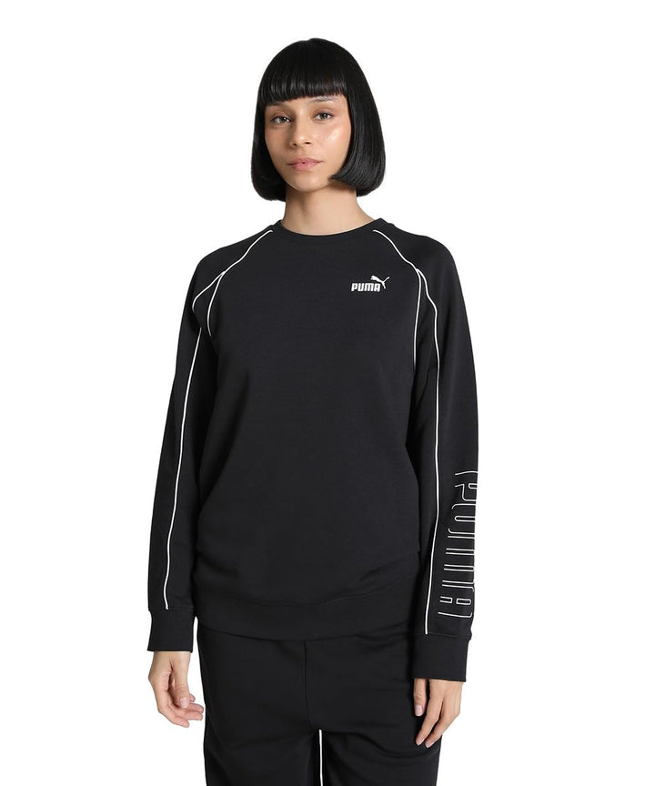 Puma Mädchen Puma Sport Relaxed Crew Tr Hooded Sweatshirt (1er Pack) L Puma Black, L Puma Black