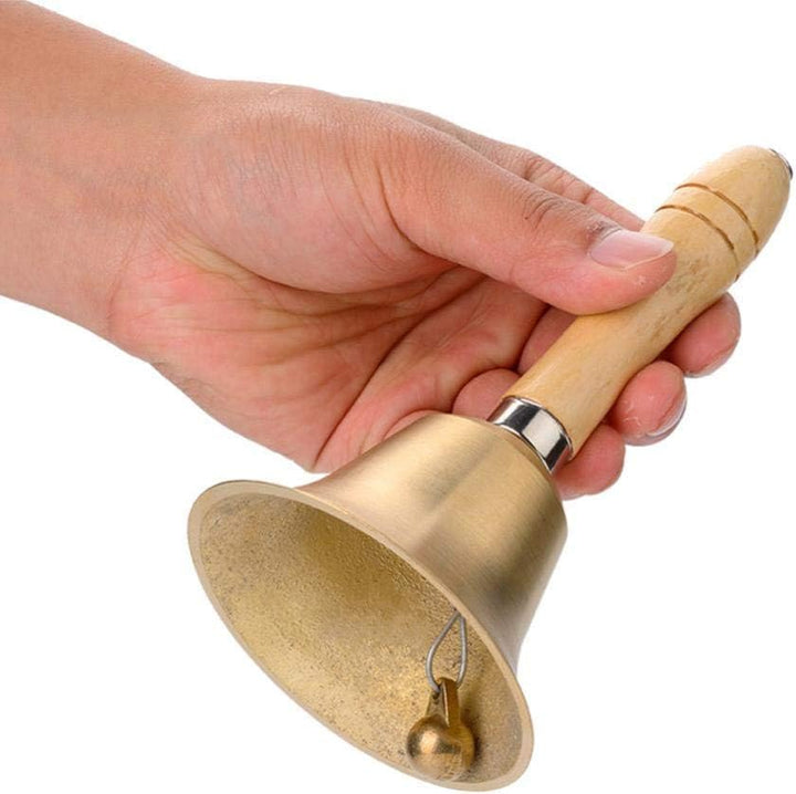 Handglocke, lauter und klarer Klang, klassisches Design, Holzgriff, Spielzeug für Kindergarten, Vors