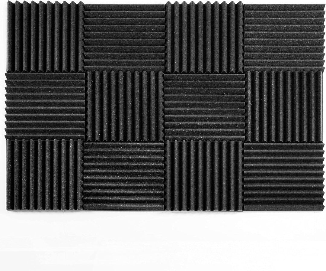AcousPanel Akustikschaumstoff Schaumstoffplatten Acoustic Foam Schallabsorber Anthrazitgrau (30x30x4