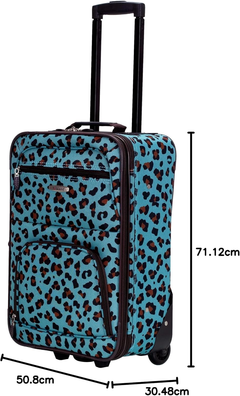 Rockland Jungle Softside Gepäck-Set, Blauer Leopard (Blau) - F125, 4-Piece Set (14/29/24/28) Einheit