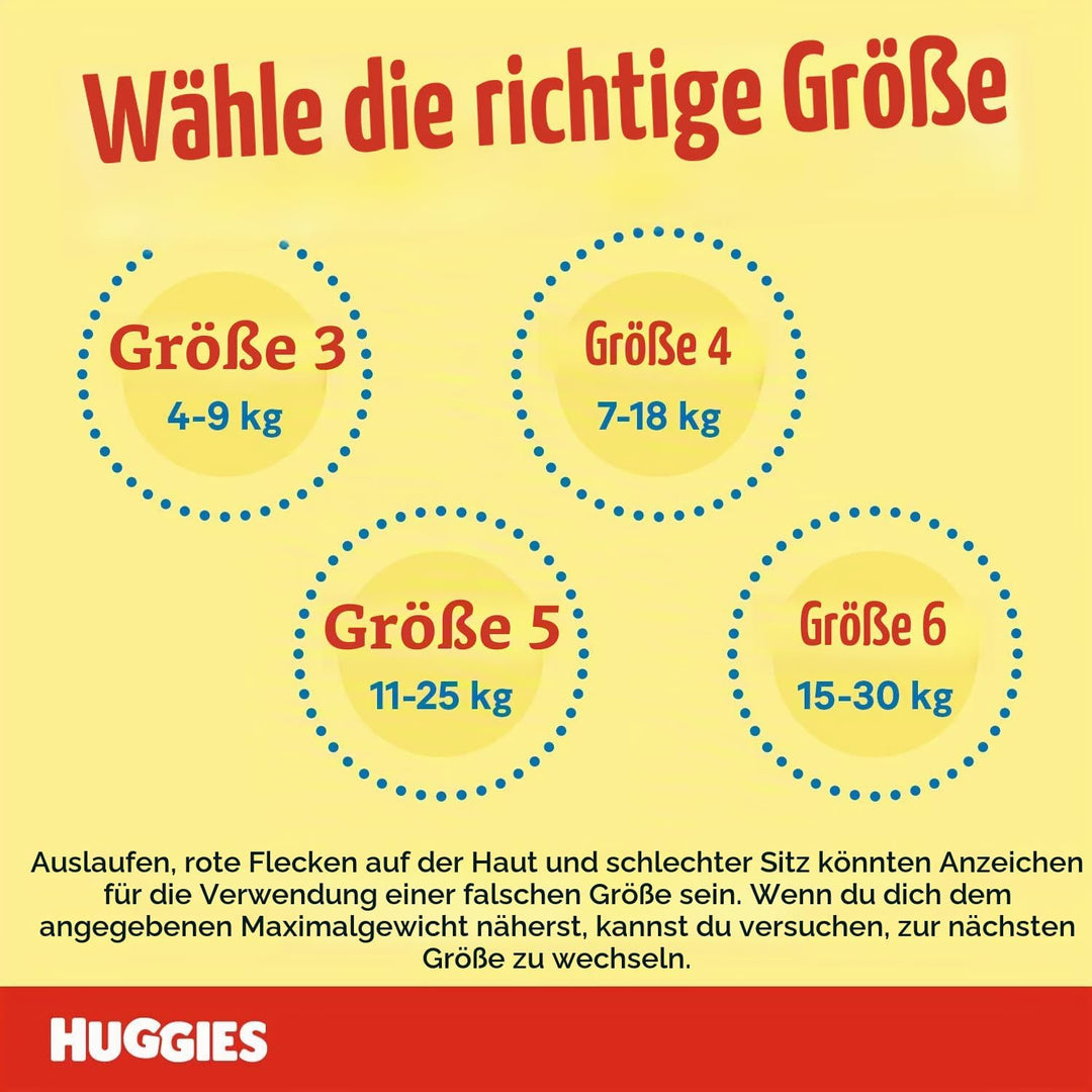 Huggies Unistar Windeln, Grösse 6 (15-30 kg), 72 Stück Taglia 6 72 Pannolini, Taglia 6 72 Pannolini