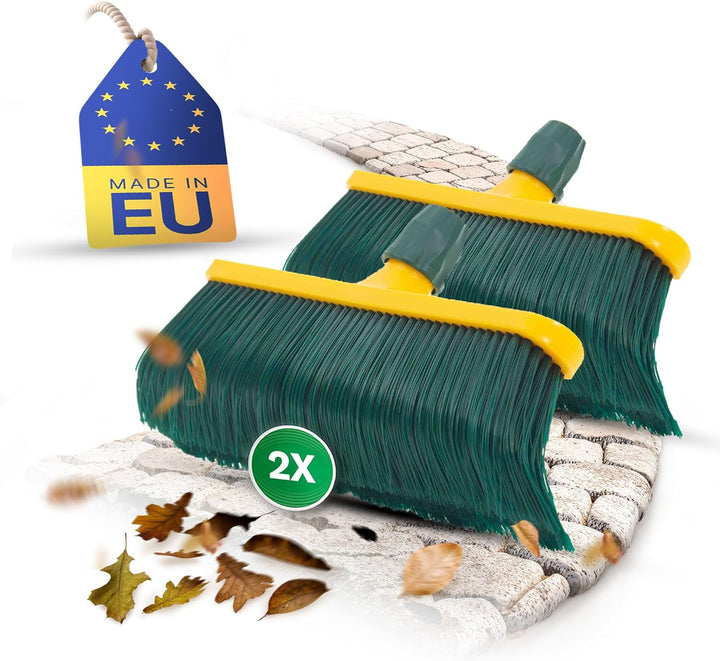 Novaliv Besenkopf Krallenbesen Set 40 cm Kunststoff Ersatzbesen Besenersatz Gartenbesen Strassenbese