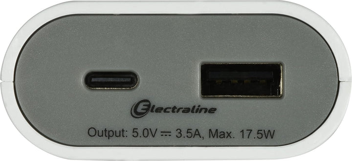 Electraline 62653 62563 elektrisches Verlängerungskabel 1,5 m/Reiseadapter/Tragbares Schnellladegerä