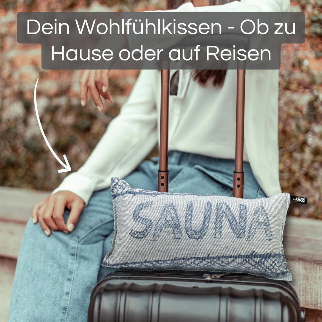POOL Total Jokipiin Premium Saunakissen 40 x 22 cm | 100% Made in Finland | ReisekissenLeine