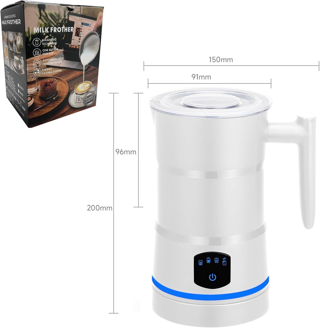 Milchaufschäumer Elektrisch 4 in 1,430ml Grosses Automatischer Milchschäumer,Geräuschloser,Abschaltu