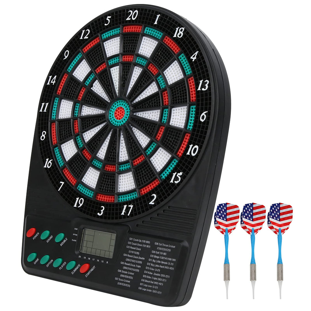 Elektronische Dartscheibe, Elektronischer Dart, Soft-Dartscheiben-Set mit Automatischer Wertung, Fam