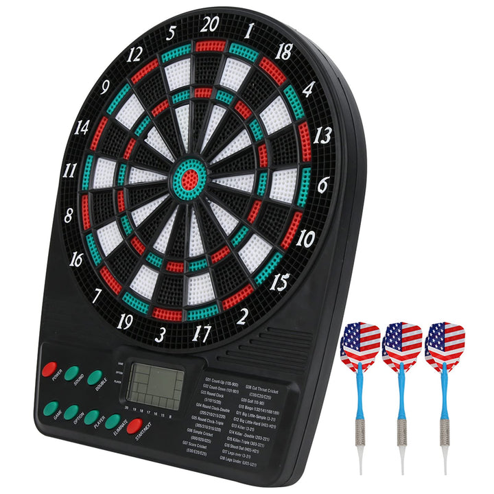 Elektronische Dartscheibe, Elektronischer Dart, Soft-Dartscheiben-Set mit Automatischer Wertung, Fam