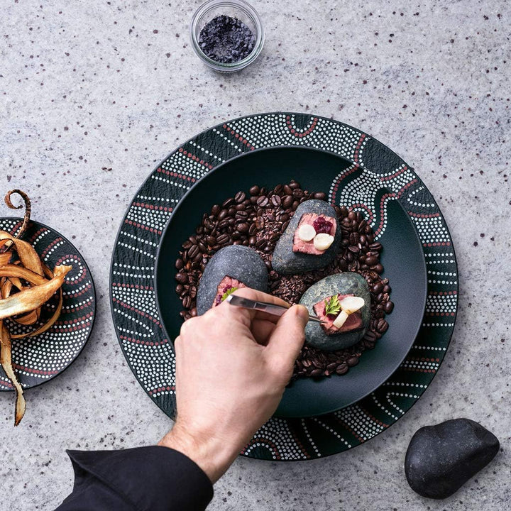 Villeroy & Boch Manufacture Rock 6er Set Suppenteller schwarz grau Porzellan