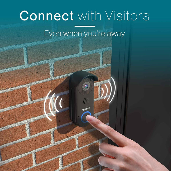 Smart Video-Türklingel, WiFi, Full HD 1080P, Bewegungsdetektion, 2-Wege-Audio, Nachtsicht, Inklusive
