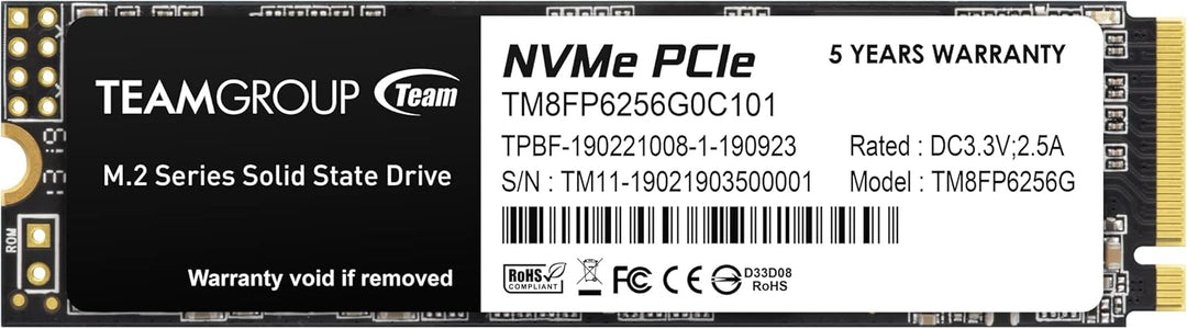 Team Group MP33 M.2 256 GB PCI Express 3.0 3D NAND NVME