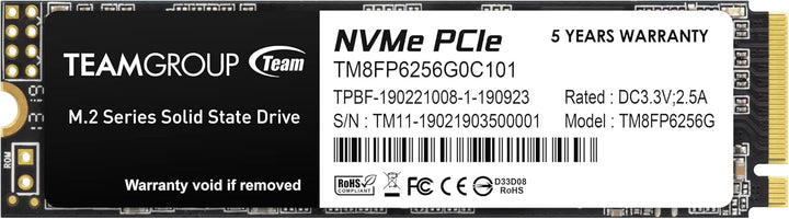 Team Group MP33 M.2 256 GB PCI Express 3.0 3D NAND NVME