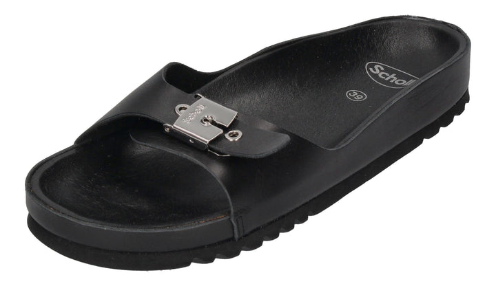Scholl Damenschuhe Pantoletten MEG - Black Black 38 EU Schwarz, 38 EU Schwarz