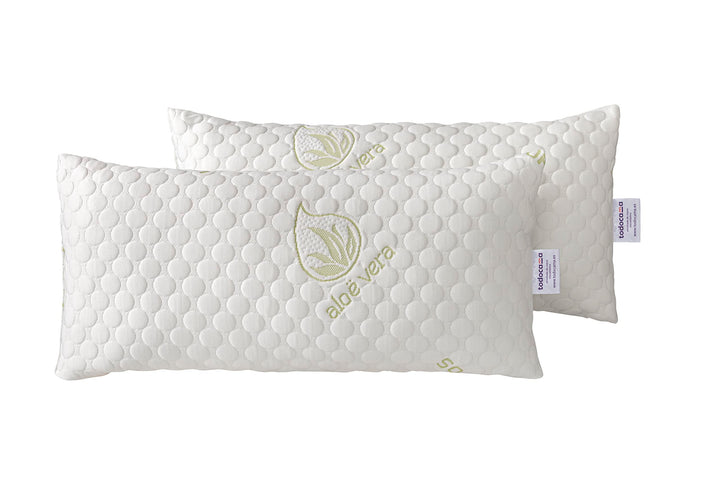 Todocama Kopfkissen, 100% viskoelastisch, Kern aus Stretch-Gewebe, gepolstert und mit Flockenpartike