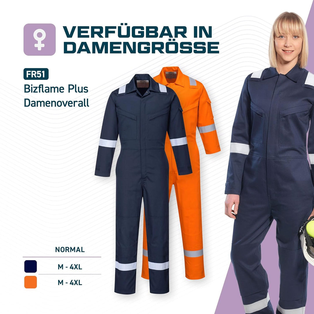 Portwest FR50 Herren Reflektierende Flammenbeständige FR-Antistatische Overallbogen-Beweis-Overalls