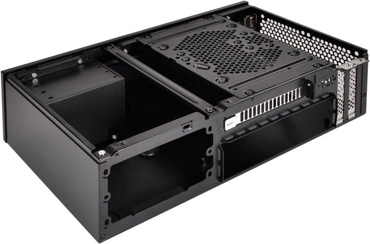 SilverStone SST-ML09B - Milo Mini-ITX kompaktes HTPC Desktop Gehäuse, schwarz, SST-ML09B