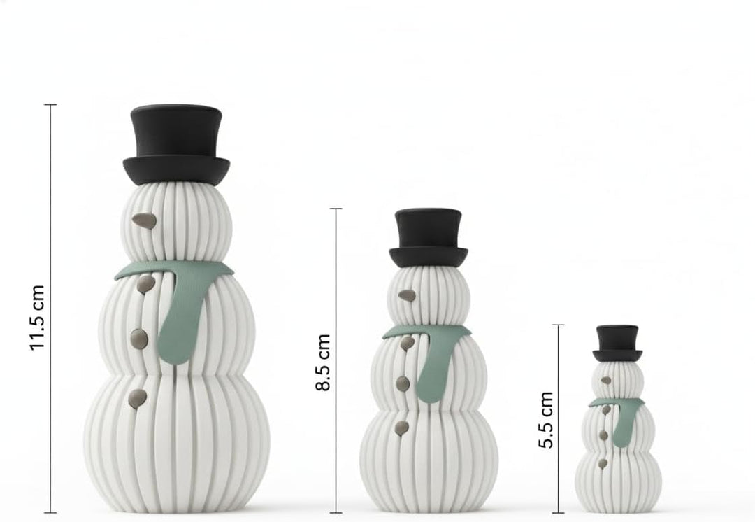 Schneemann Deko Figuren 3er Set - Moderne Weihnachtsdeko & Winterdeko für Ihr Zuhause | Stilvolle De