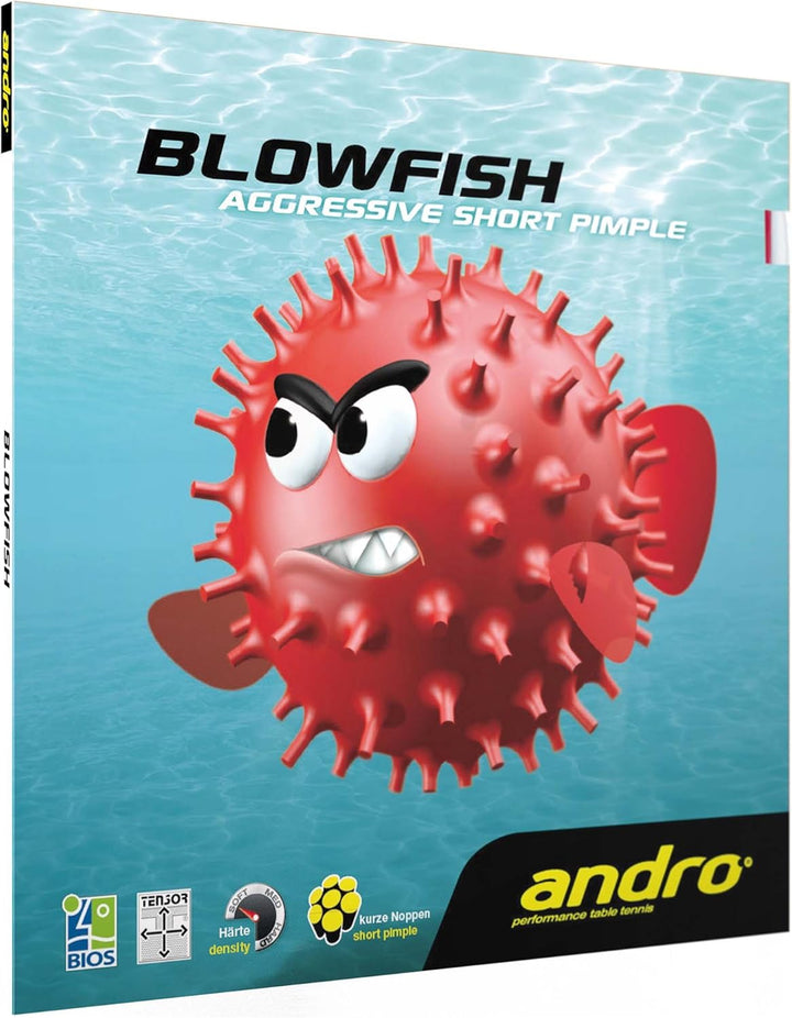 Andro Belag Blowfish rot 2,0 mm, rot 2,0 mm