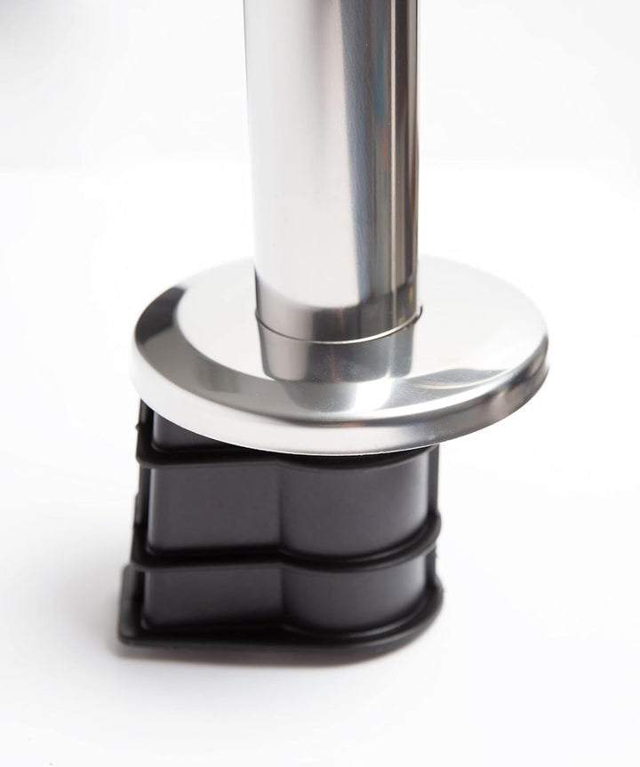 Steinbach Einbaubeckenleiter Edelstahl, 4-stufig, mit Ankersockel, für Beckentiefe 150 cm, schmale A