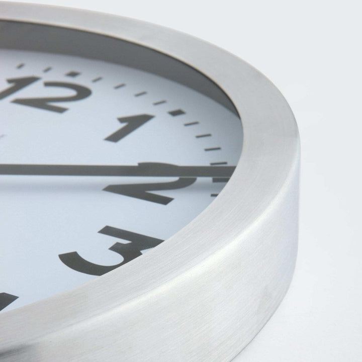 NeXtime 3999AR Wanduhr Bahnhofsuhr STATION, lautlos, rund, Weiss, ø 35 cm, 34.8 x 4.5 cm