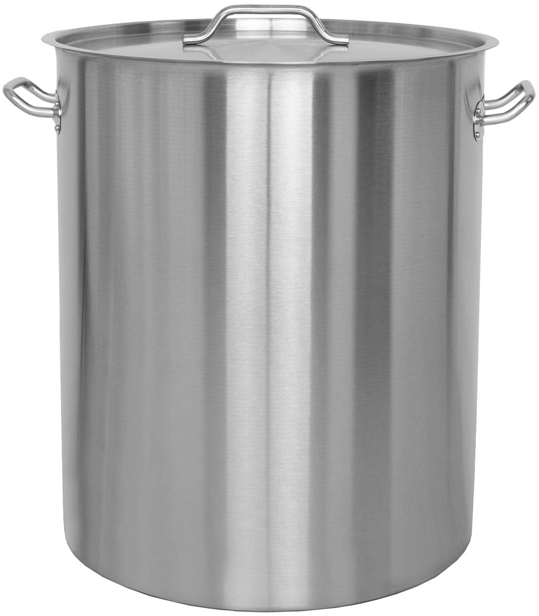 Beeketal 'BKT-115' Gastronomie Kochtopf ca. 111 Liter aus Edelstahl mit starken Griffen und Deckel,