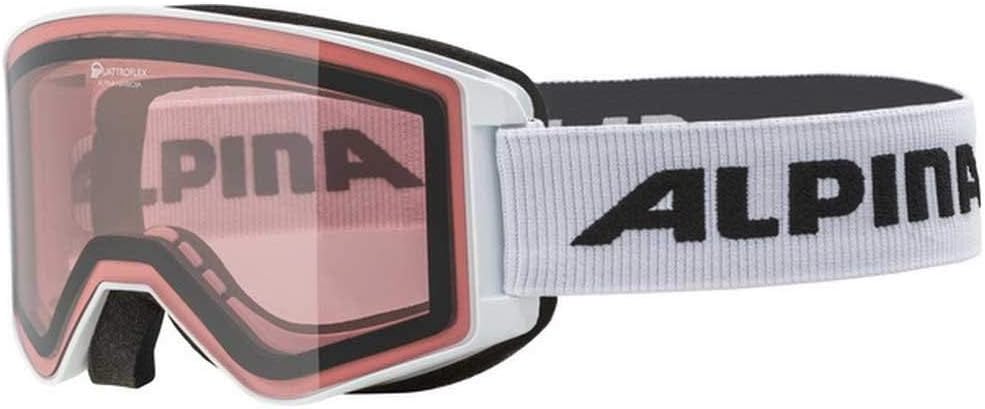 Alpina Unisex Narkoja Q Skibrille (1er Pack) Einheitsgrösse Weiss-Rosa, Einheitsgrösse Weiss-Rosa