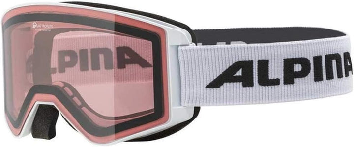 Alpina Unisex Narkoja Q Skibrille (1er Pack) Einheitsgrösse Weiss-Rosa, Einheitsgrösse Weiss-Rosa