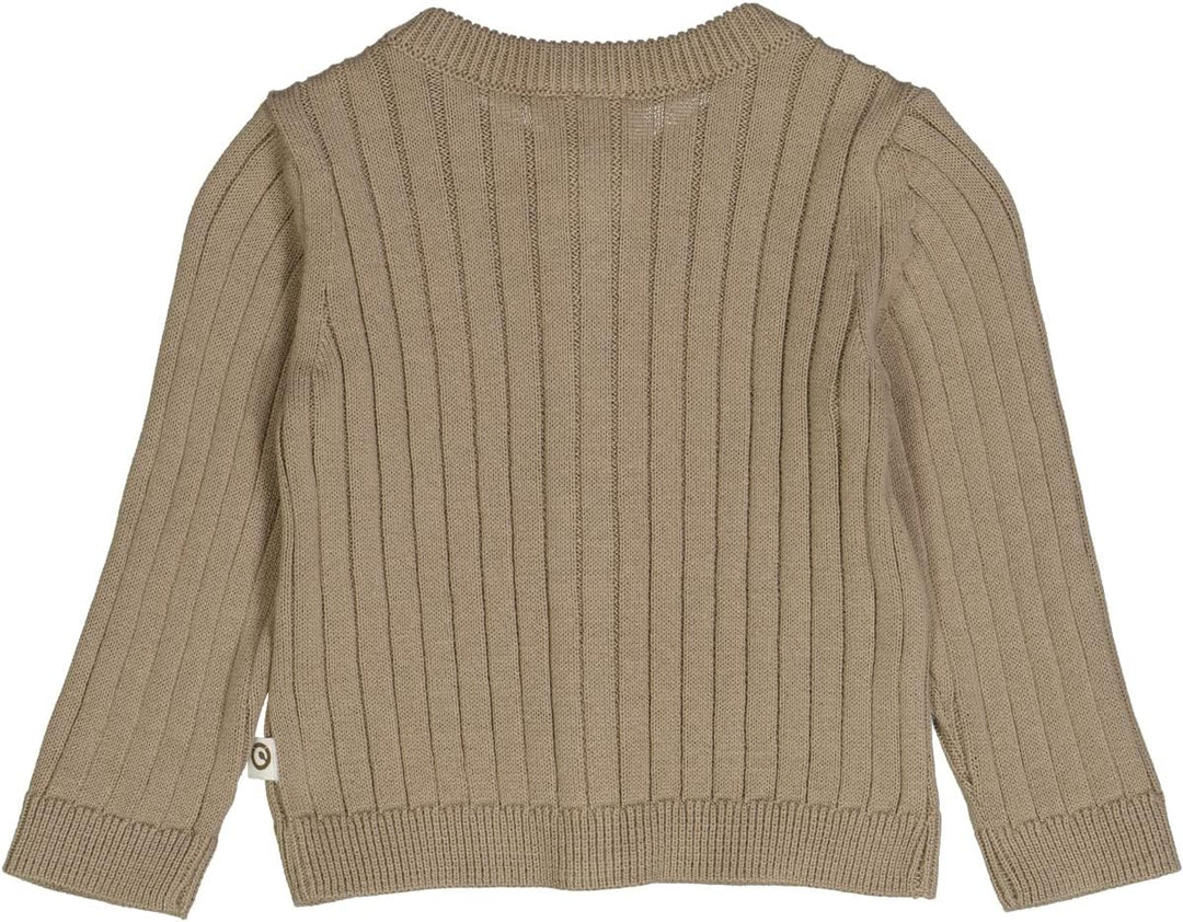 müsli Baby-Jungen Knit Rib Cardigan Sweater, 62 Cashew