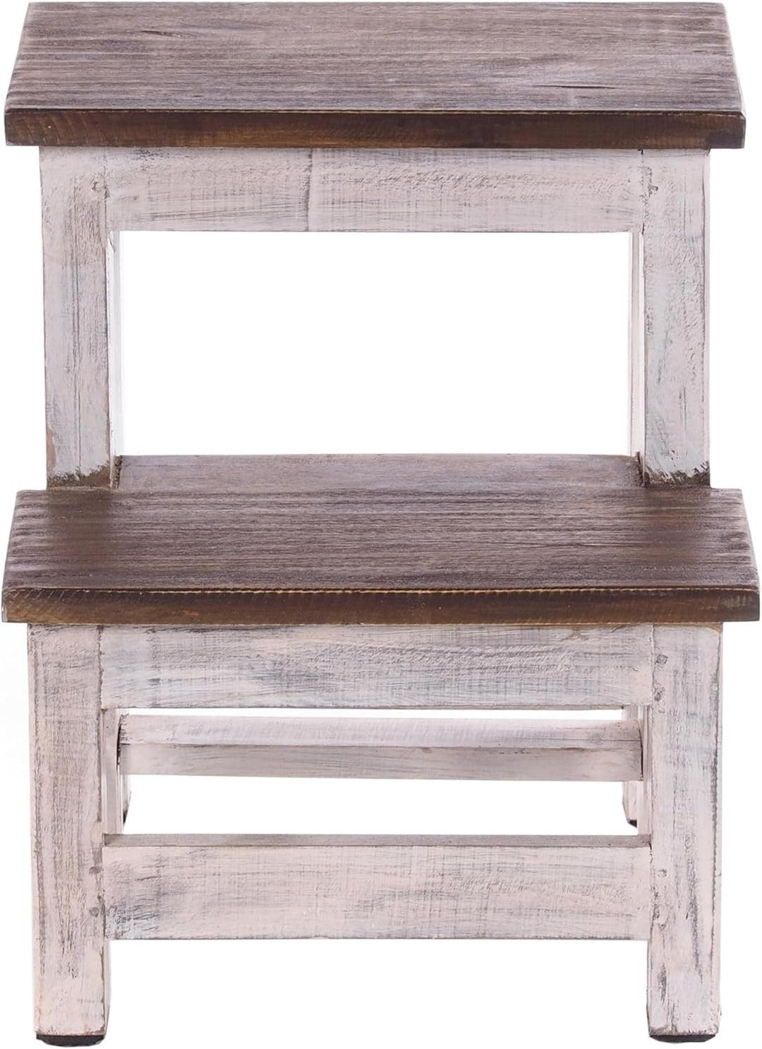 PFLANZENTREPPE Step | 46x37x37 cm (HxBxT), Altholz, zweistufig | rustikales Blumenregal, Pflanzenhoc