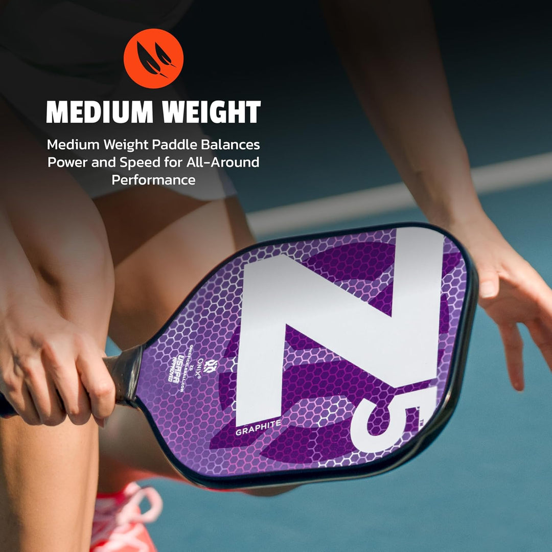 Onix Pickleball-Paddel aus Kohlefaser, Graphit, Z5, mit gepolstertem Komfortgriff, USA Pickleball zu