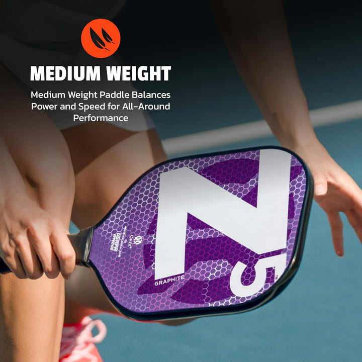 Onix Pickleball-Paddel aus Kohlefaser, Graphit, Z5, mit gepolstertem Komfortgriff, USA Pickleball zu