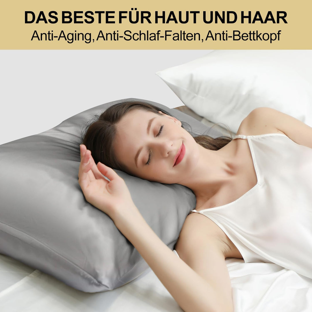 ZIMASILK Kissenbezug aus 100% Seide für Haare und Haut. Doppelseitige 19 Momme Reine Maulbeerseide K