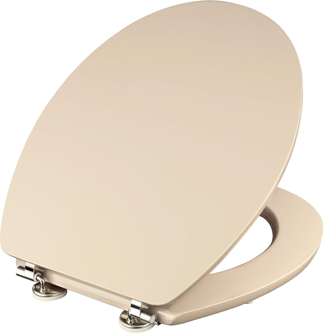 Cornat WC-Sitz "Telo" - Schlichter Look in beige - Hochwertiger Holzkern - Komfortables Sitzgefühl -