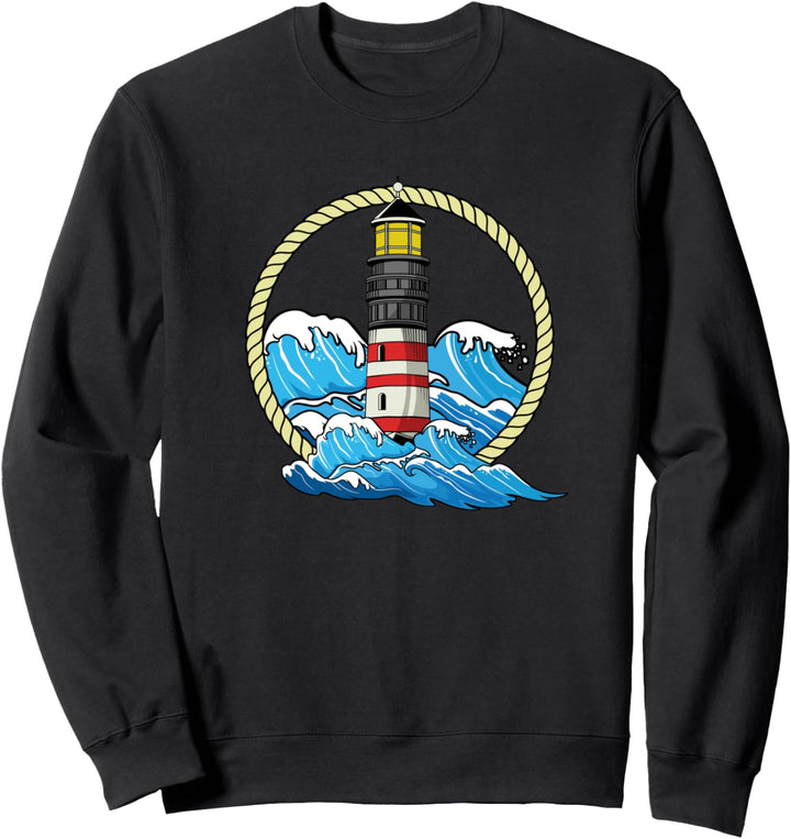 Leuchtturm Meer Licht Möwen Küste Hafen Maritim - Leuchtturm Sweatshirt