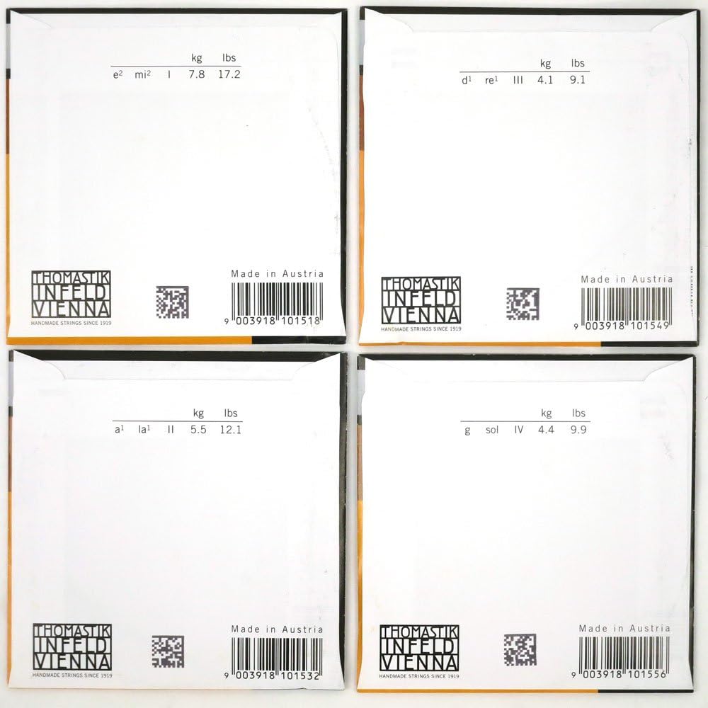 Thomastik 135B 4/4 Violin Set mittel Satz E-Saite Chromstahl Single, mittel Satz E-Saite Chromstahl