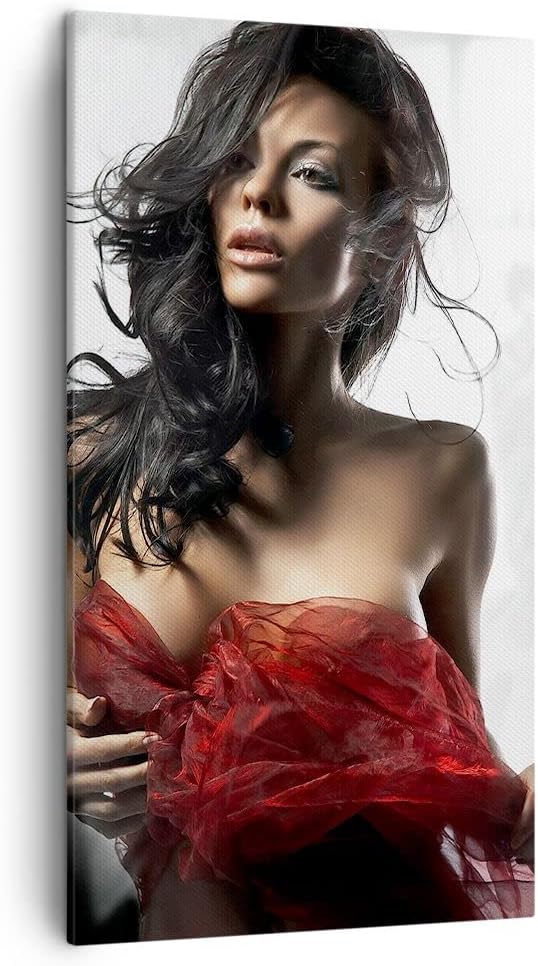 Bilder auf Leinwand Schönheit Körper Kleid Eleganz Leinwandbild mit Rahmen 45x80cm Wandbilder Dekora
