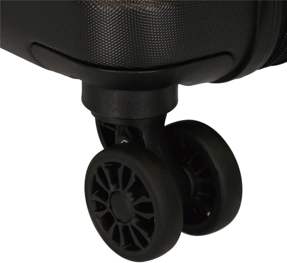 Roll Road India Koffer-Set, schwarz, 55/70 cm, starr, ABS-Kombinationsverschluss, seitlich, 112 l, 6