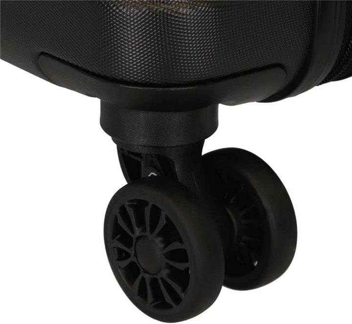 Roll Road India Koffer-Set, schwarz, 55/70 cm, starr, ABS-Kombinationsverschluss, seitlich, 112 l, 6